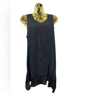 Eileen Fisher silk black tank blouse size M minimalist
